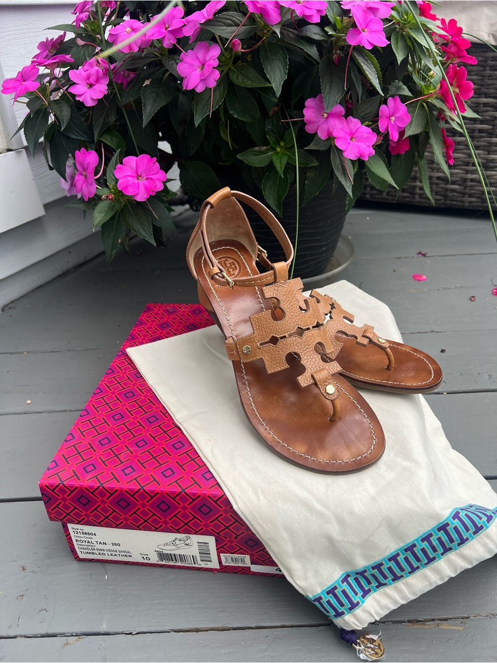 Tory Burch Tan Leather Sandals size 10